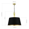 SL1759.303.03 Светильник подвесной ST-Luce Латунь/Черный E27 3*40W LINGOTTI