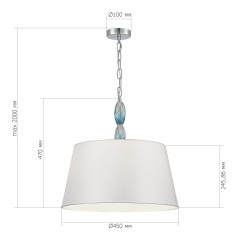SL1759.103.03 Светильник подвесной ST-Luce Хром, Голубой/Белый E27 3*40W LINGOTTI