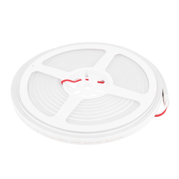 Светодиодный гибкий неон 24 В 10 Вт/м 120 Led/м 2835 IP65, холодный белый 6500K, 5м 24V 10W 120Led 2835 IP65