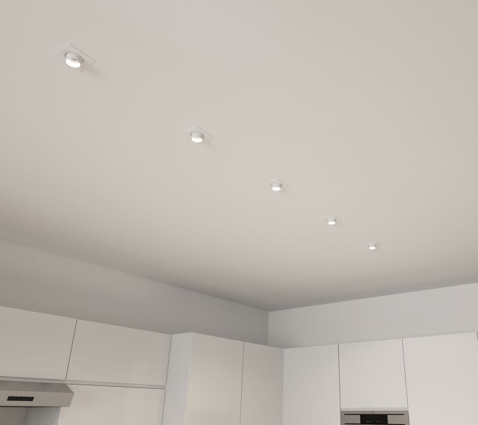 DK3121-WH Встраиваемый светильник, IP20, до 15 Вт, LED, GU5,3, белый, пластик